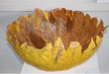 leaves and paper bowl by Caroline Laengerer